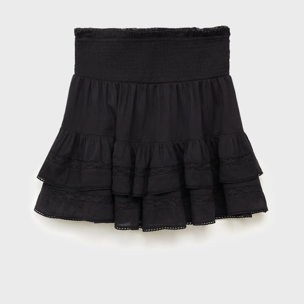 Mango Gathered Skirt with Ruffles - Picture 2 of 3